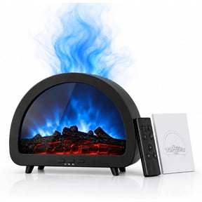Christmas Fireplace Diffuser, 200 mL Essential Oil Diffuser with Flame Effect for Holiday Home Decor