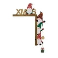 Christmas Fireplace Garland Christmas Door Frame Hanging Wooden Cartoon