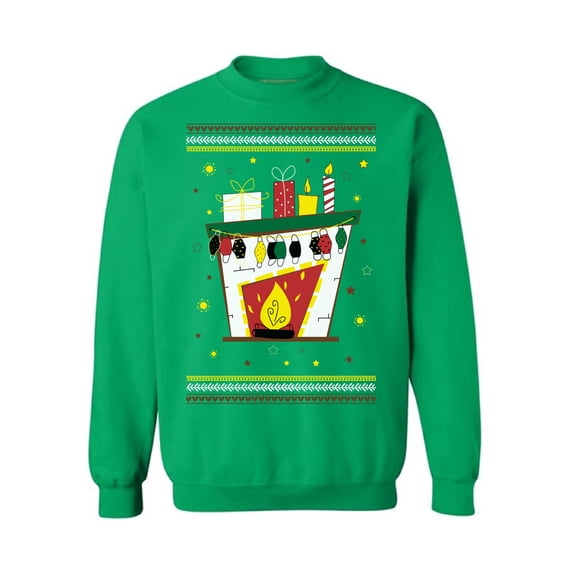 Christmas Fireplace Sweatshirt Merry Christmas Sweater Happy New Year 2021 Sweatshirt for Men Women Cozy Fireplace Sweater Funny Xmas 2020 Unisex Top Happy Holidays Xmas Party Outfit