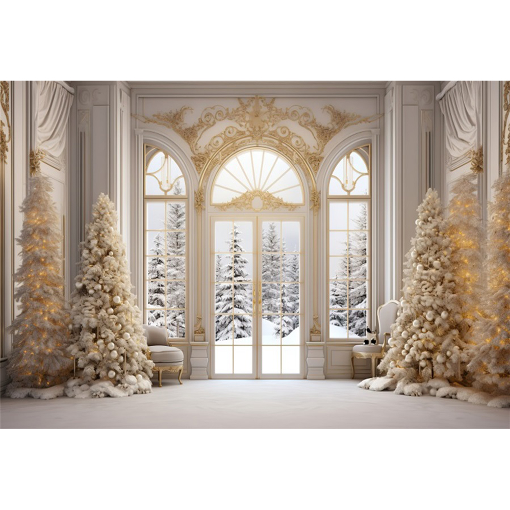 Christmas Fireplace Theme Backdrop for Photography Xmas Tree Gift Toys ...