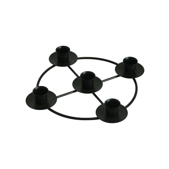 Christmas Five Head Candle Holder, Wrought Iron Material Candlestick, Gold Black Color Selection, Multi-Functional Decorative Ornament, for Daily and Holiday Decor Scenes