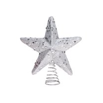 Christmas Five-Pointed Star Tree Topper, Sequin Foam Hollow Lace Structure With Dazzling Light Reflections, Window Desktop Party Bookshelf Decoration For Festive Ambiance