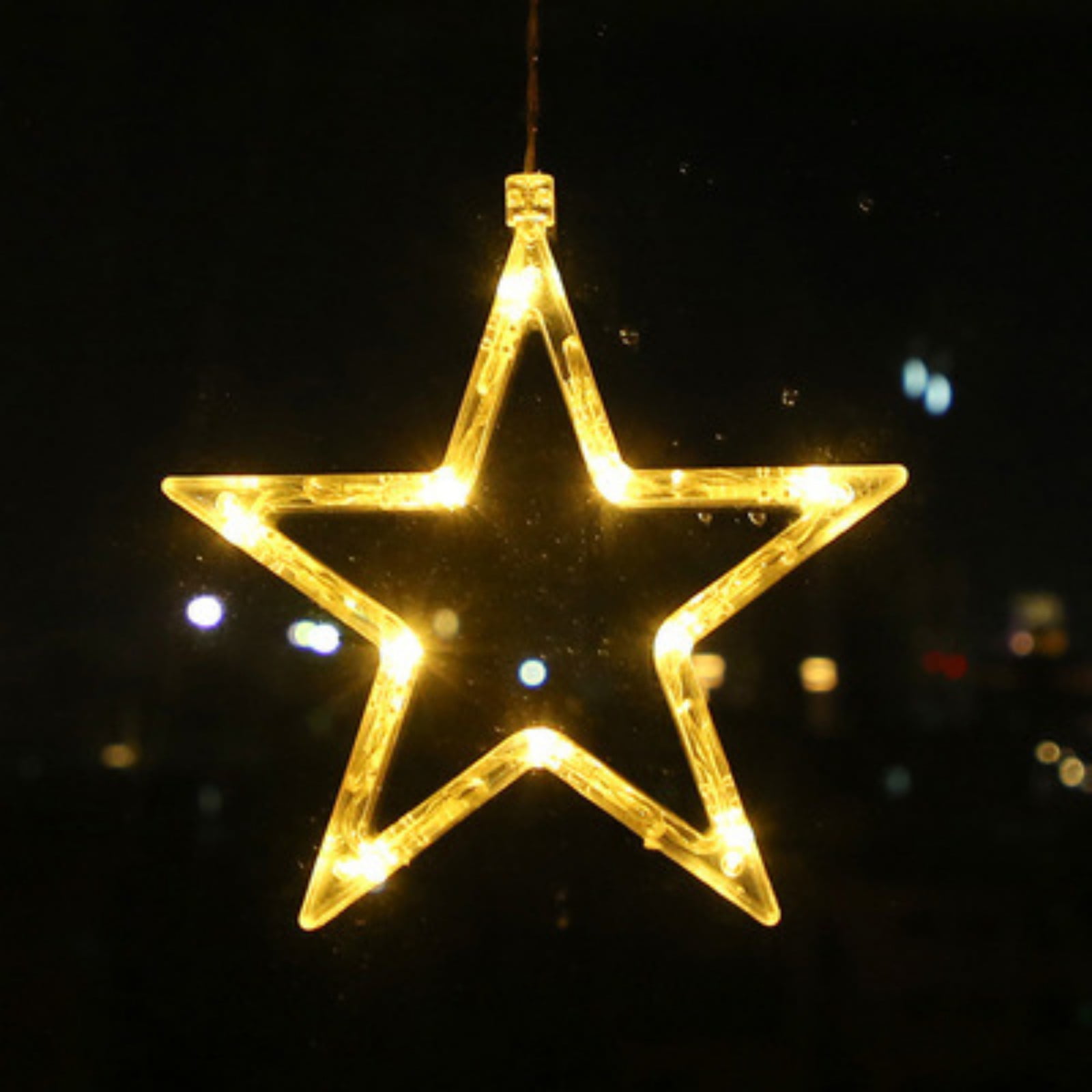 Christmas Fivepointed Star Shape Suction Cup LED Light ,Hanging Window