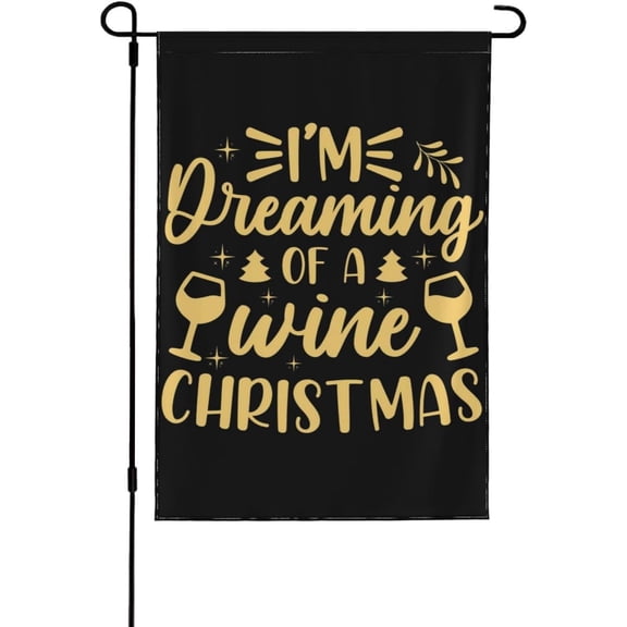Christmas Flag I'M Dreaming Of A White Christmas Flag I'M Dreaming Of A White Christmas Garden Flags Novelty Garden Flag 12x18 Double Sided Decorative Flag For All Season