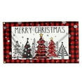 thumbnail image 1 of Christmas Flag with eyelets - Christmas Banner Santa Claus - Vivid Digital Print - 110Den Thick polyester,1pcs, 1 of 2