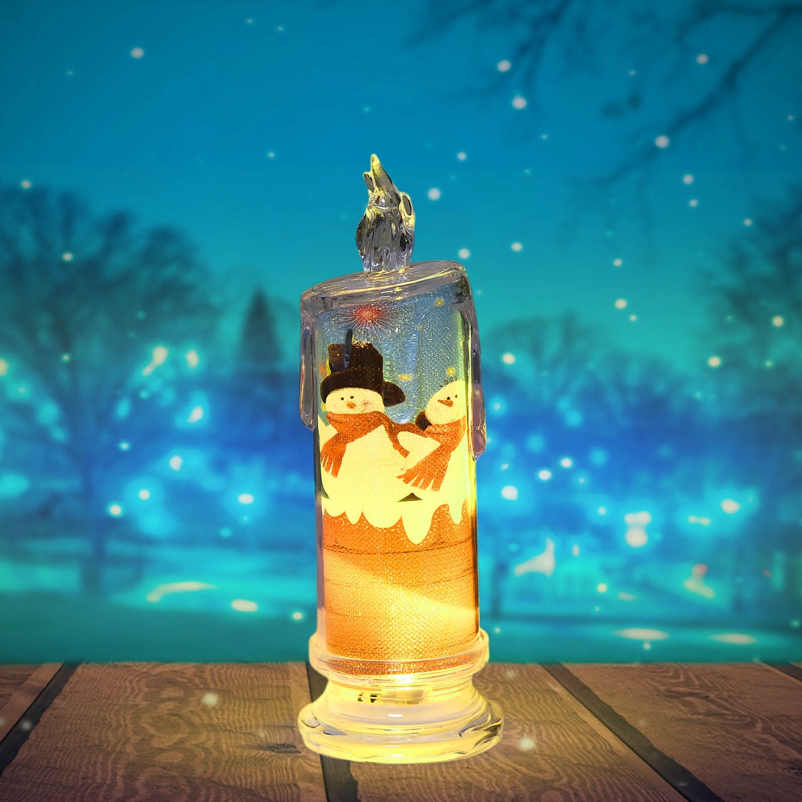 Christmas Flameless Candles LED Battery Operated Christmas Themed