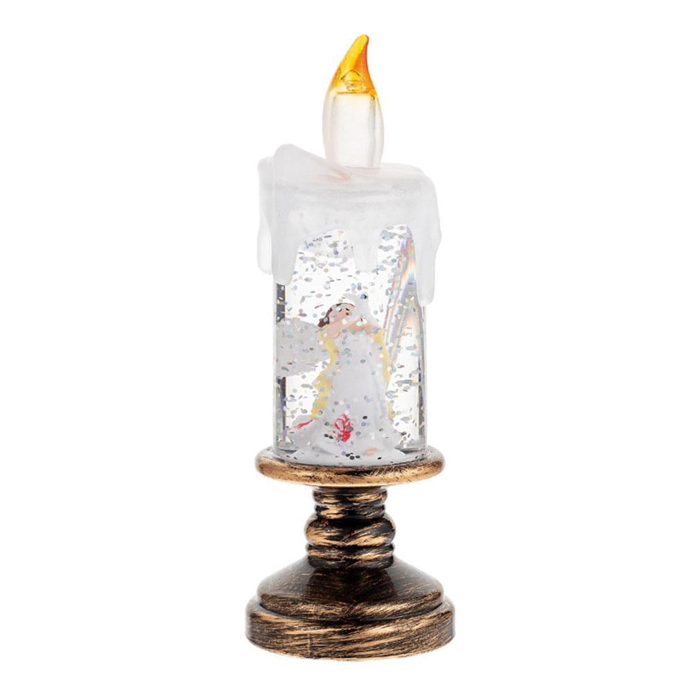 Christmas Flameless LED Candles With Timer – Battery-Operated Flickering Snowglobe Candles, 6" Tall, Realistic Flame Effect, Safe & Mess-Free For Holiday Decor