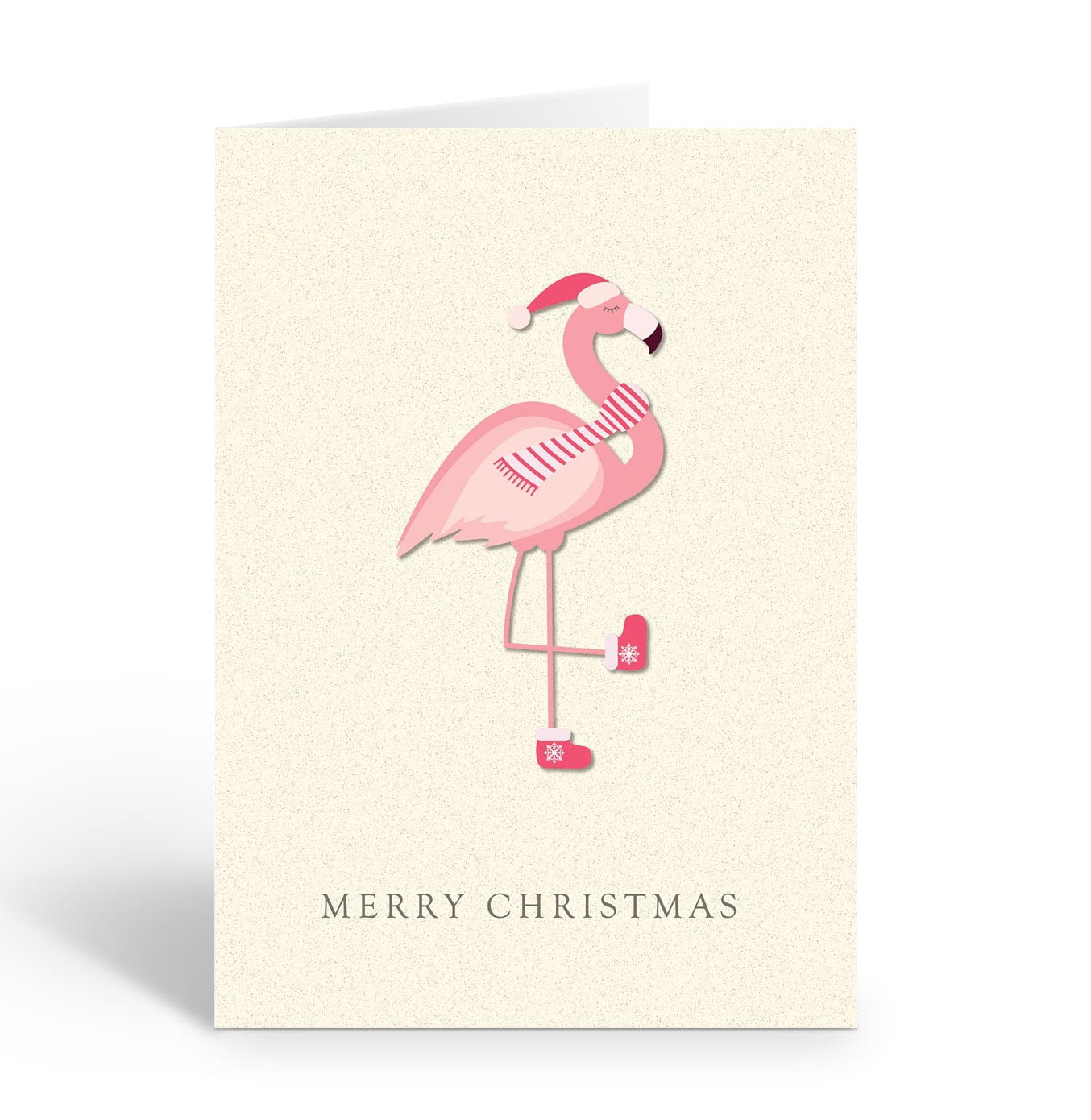 Christmas Flamingo Holiday Card - 12 Cards with Envelopes - Christmas - B18039