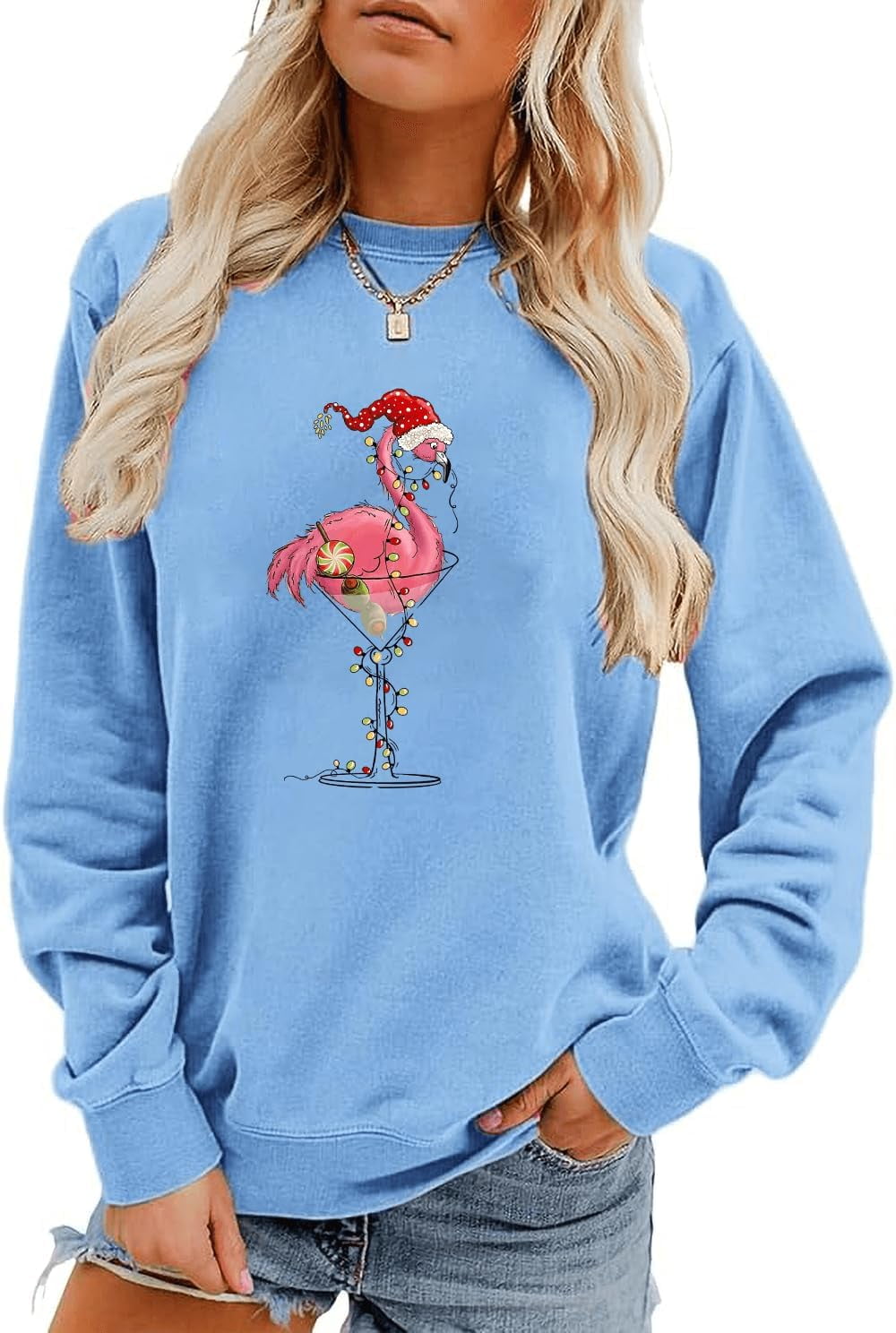 flamingo christmas sweater walmart