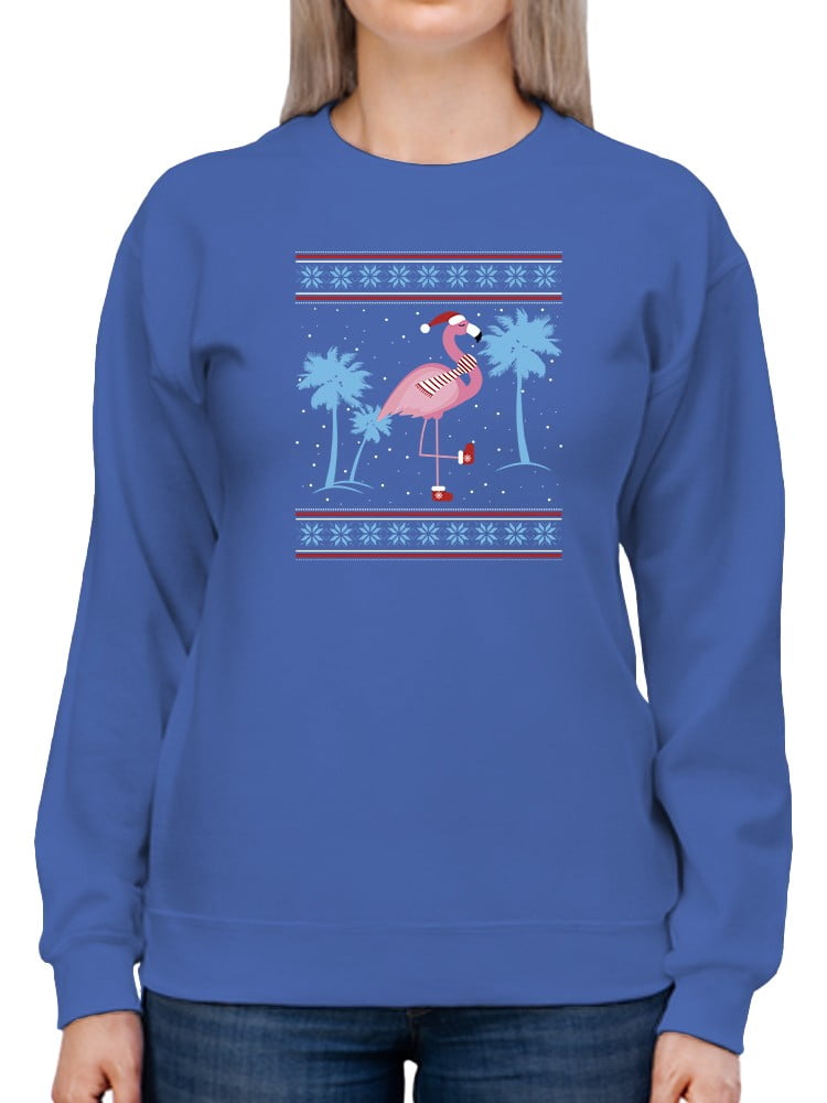 flamingo christmas sweater walmart