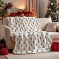 thumbnail image 1 of Christmas Flannel Blanket Throw, Christmas Trees Boho Soft Fuzzy Plush Cozy Fleece Blankets for Couch Sofa Bed Lounging, Ideal Gifts for Kids Adults Wife Self, 50x60, 1 of 7
