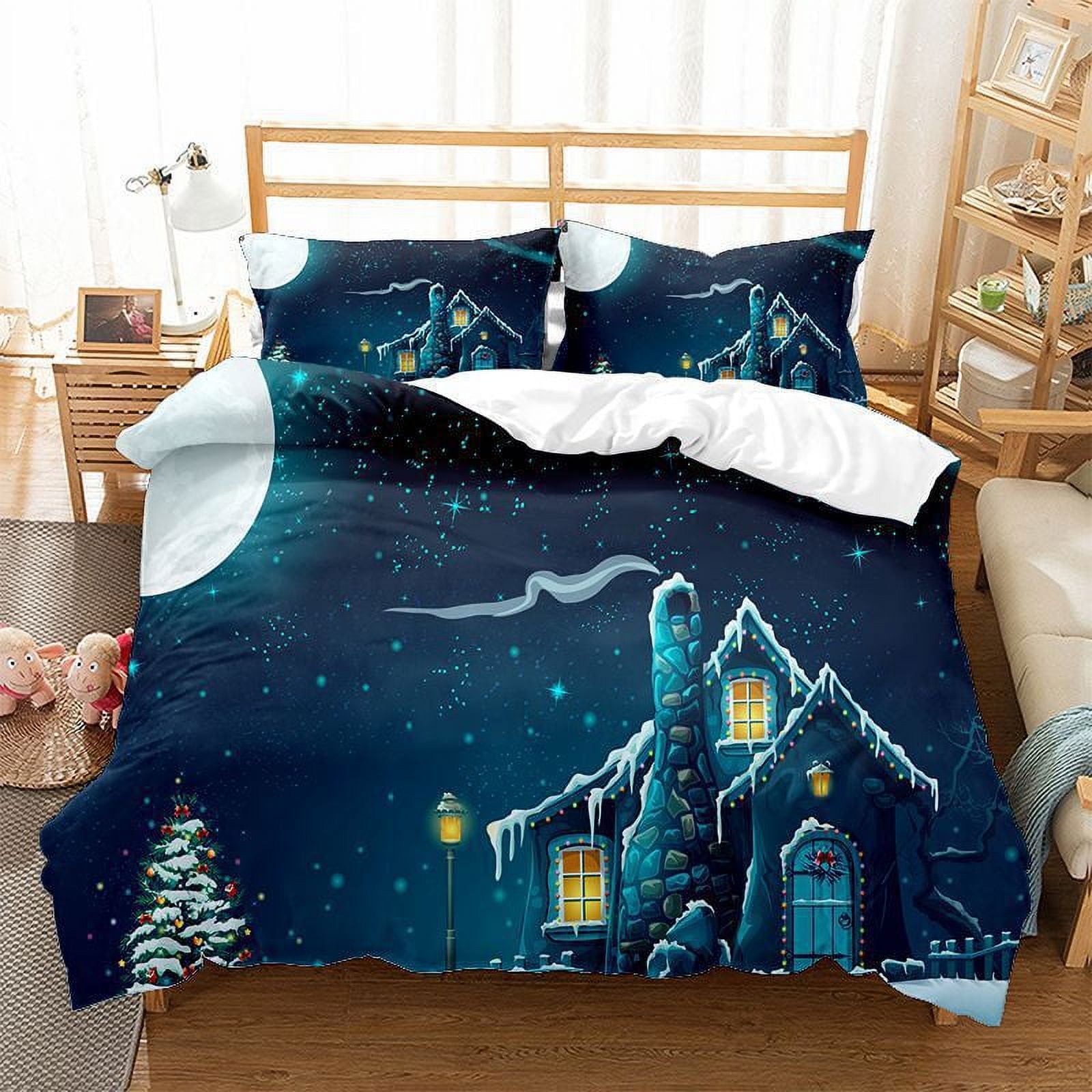 Christmas Flannel Sheet Set | Deep Pocket Ffitted Sheet, Holiday Sheets ...