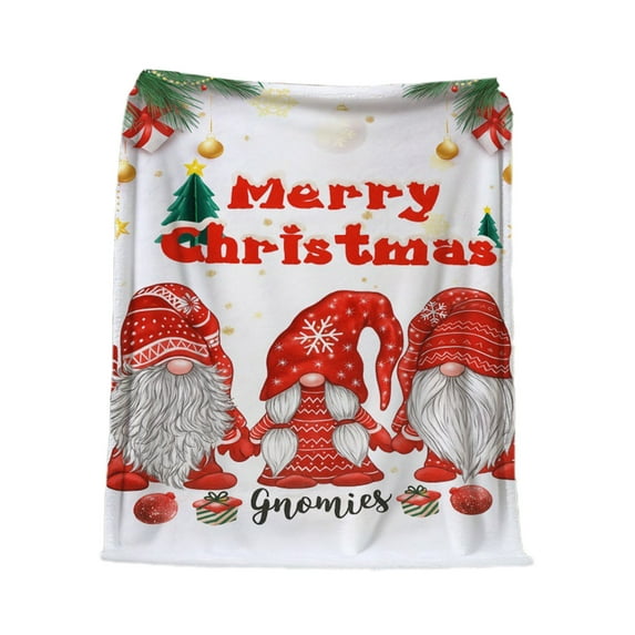 Christmas Flannel Throw Blanket – Soft Cozy Holiday Blanket for Couch, Sofa, Bed, Chair – Xmas Decorative Fleece Blanket for Winter Home Decor