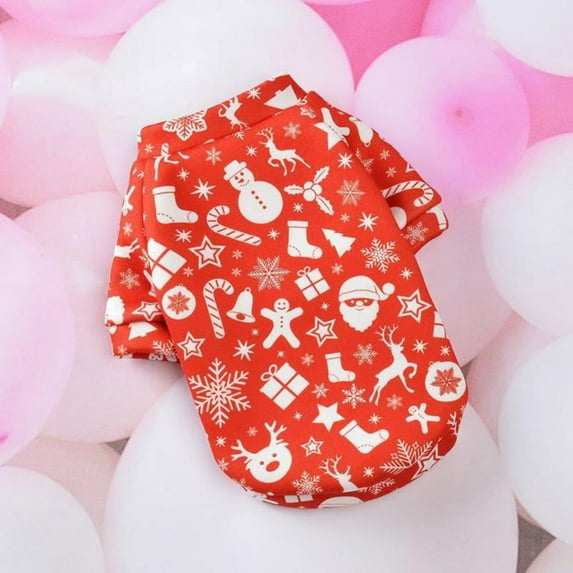 Christmas Fleece Dog Warm Clothes Cotton Pet Winter Clothing for Small Dog Cat Shirt Puppy Dog Costume Chihuahua Yorkies Outfit