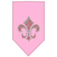 thumbnail image 1 of Christmas Fleur De Lis Rhinestone Bandana Light Pink Small, 1 of 1
