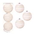 thumbnail image 1 of Christmas Flocked Ball Ornaments – 3pcs 6in Large Suede Texture Red & White Hanging Balls for Christmas Tree Decorations and Holiday Displays, 1 of 5