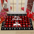 thumbnail image 1 of Christmas Floor Mat, Non-Slip Flannel Rug with Antler Design for Front Door Bathroom Kitchen, Decor(A), 1 of 6