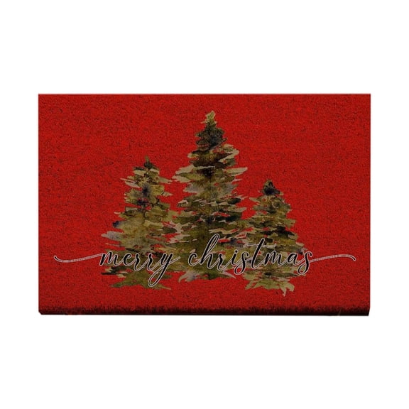 Christmas Floor Mat, Non-Slip Polyester Holiday Rug for Bathroom, Entryway, Kitchen – Soft, Stain-Resistant & Easy to Clean,16*30inch