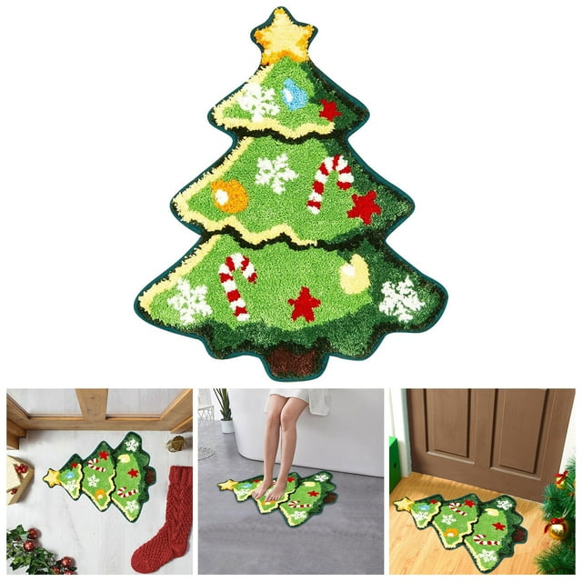 Christmas Floormat Christmas Tree Shape Floormat Resist Water For Home