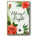 thumbnail image 1 of Christmas Flora Wreath Collection B - Framed Gallery Wrapped Holiday Canvas - 27 x 41 - Natural Wood Frame, 1 of 8