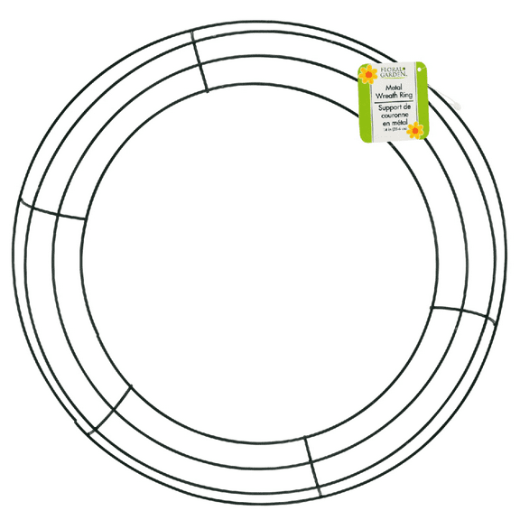 Christmas Floral Garden Metal Wreath Forms, 14.25 in.