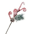 thumbnail image 1 of Christmas Floral Picks, Artificial Poinsettia Flowers with Faux Red Berries Pine Stem Holly Leaves for Christmas Tree Decoration, Holiday DIY Picks, Party Supplies, 1 of 6