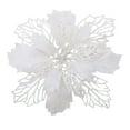 Christmas Floral Realistic Fake Flowers, Plastic White Flower Bouquet
