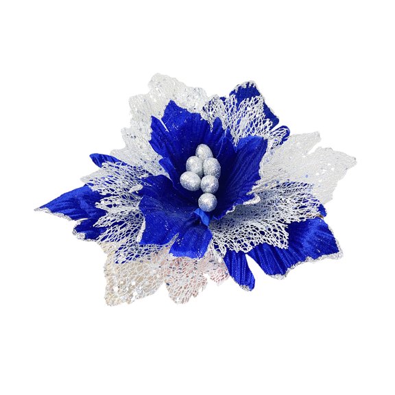 Christmas Flower Christmas Tree Decoration-Blue Diameter 30cm