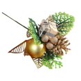 thumbnail image 1 of Christmas Flower Picks, Christmas Glitter Flowers Picks and Spray Ornament with Berries and Pinecone Gift Box for Xmas Tree Wreath Vase Table Centerpiece, 1 Pcs, 9.06x5.91", 1 of 3