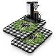 thumbnail image 1 of Christmas Flower Wreath Dish Mat Absorbing Drying Mat for Kitchen Counter Folding Coffee Bar Mat for Shop Counter (19.5x12in,Set Of 2), 1 of 7