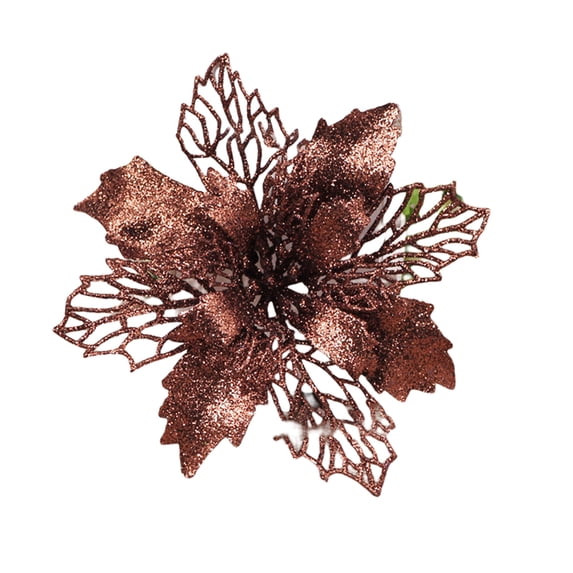 Christmas Flowers Fine Workmanship Not Wither No Withering Weather-resistant Wide Application Plastic Artificial Plants Handcraft for Home