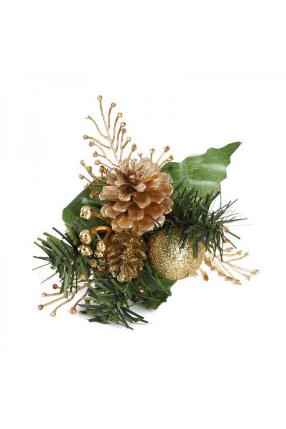 Christmas Flowers Ornament Artificial Pine Stems Pine Cone Holiday Home Decor