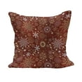 thumbnail image 1 of Christmas Fluffy Throw Pillow Cushion Cover, Ornate Snowflakes with Floral Swirls and Vivid Hearts Pattern, Decorative Square Accent Pillow Case, 36" x 36", Red Yellow and White, by Ambesonne, 1 of 5