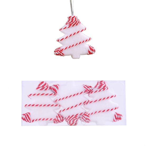 Christmas Foam Balls Set – 3pcs Christmas Pattern Red & White Hanging Ornaments for Tree, Party, Wall or Table Decoration
