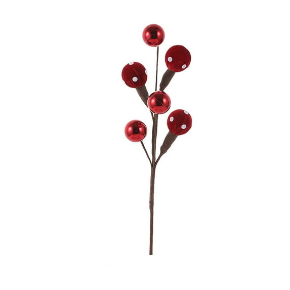 Christmas Foam Balls Stick Decoration – Lollipop Ornament for Tree, Wreath, Garland, or Floral Arrangement – Reusable Holiday Decor for Home Party