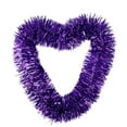 thumbnail image 1 of Christmas Foil Garland, Purple - Fluffy Metal Wire Fringe Decor, Durable & Easy to Shape for Holiday Tree Wall Rail Home Office Event Decorations, 50ft Long, 1 of 7