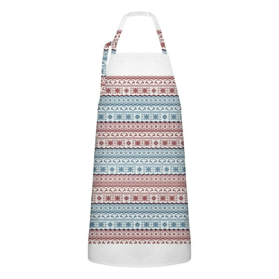 Christmas Folk Apron-Garden Aprons for Women with Pockets-Cotton Linen Waterproof Kitchen Cooking Gardening Aprons Adjustable for Kitchen,Cooking,BBQ and Salon 32"x27"