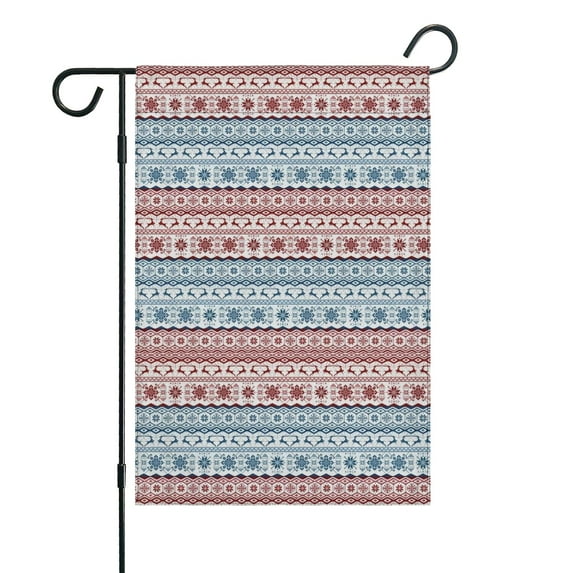 Christmas Folk Pattern Fall Garden Flags 12.5"x18" Double Side,Small Yard Flags for Outside,Outdoor Fall Decor,Autumn Funny Garden Flag Yard Decoration