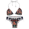 thumbnail image 1 of Christmas Font Detachable Sponge Adjustable Strap Bikini Set Two-Pack, Ideal for Beach and Pool Parties, 1 of 6