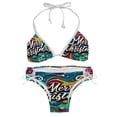 thumbnail image 1 of Christmas Font Detachable Sponge Adjustable Strap Bikini Set Two-Pack - Swimwear for Two, Beach Vacation Essentials!, 1 of 6