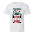 thumbnail image 1 of Christmas For Santa Beer For Dad Tee Fun Christmas Tshirt Holiday T Shirt, 1 of 1
