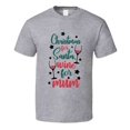 thumbnail image 1 of Christmas For Santa Wine For Mum Tee Fun Christmas Tshirt Holiday T Shirt, 1 of 1