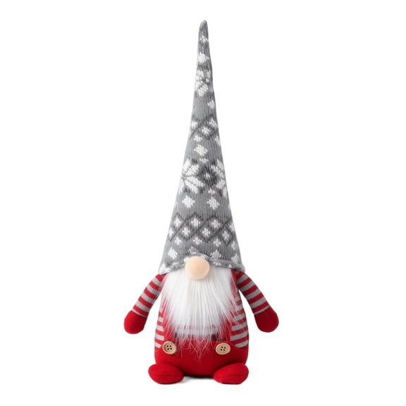 Christmas Forest Gnome Figurine, European Style Decorative Old Man Doll for Tabletop Shelf Window Display Holiday Home Decor and Seasonal Gift