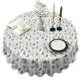 thumbnail image 1 of Christmas Forest Pattern Round Tablecloth 60"x60",Wrinkle Wipeable Table Cloth for Kitchen Dining Room Picnic Patio Party, 1 of 6