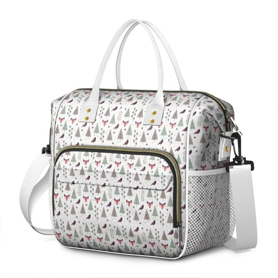 Christmas Forest Pattern Womens Lunch Box for Work,Insulated Large Lunch Bag for Tween and Teen,Loncheras Para Mujer,Leakproof Adult Lunch Bag for Work,Beach,Travel,Picnic,Camping