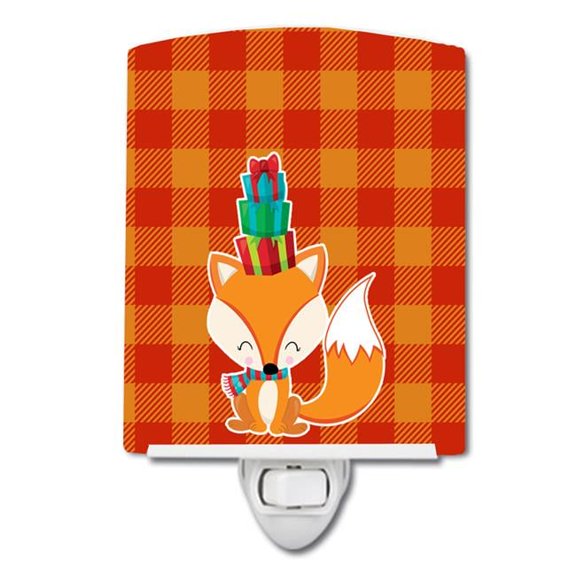 Christmas Fox Ceramic Night Light
