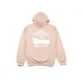 thumbnail image 1 of Christmas, Fresh Cut Christmas Trees, Unisex Hoodie, Hooded Sweatshirt, Peach (White Text), MEDIUM, 1 of 1