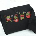 thumbnail image 1 of Christmas Frog Embroidered Sweatshirt, Cute Holiday Frog in Sweater Shirt, Cozy Winter Animal Gift, 1 of 4