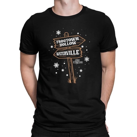 Christmas Frogtown Hollow Waterville Sign T-shirt Men's