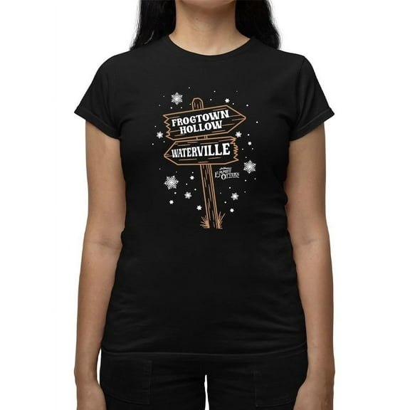 Christmas Frogtown Hollow Waterville Sign Women's T-shirt
